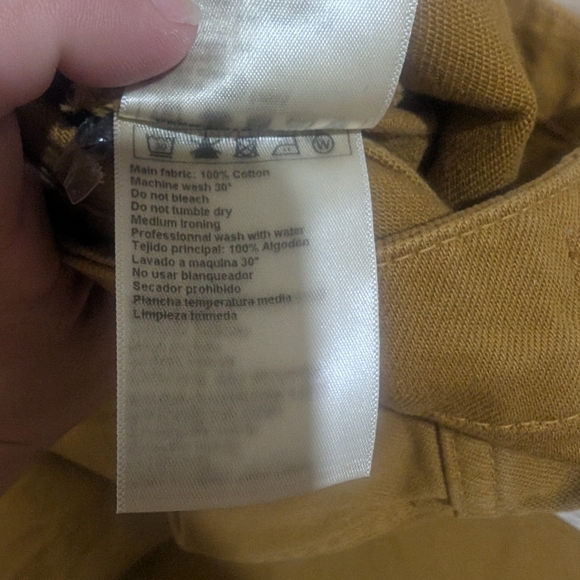 Ba&sh Dixon Cotton Twill Wide Leg Pants in Ocre - Picture 15 of 16